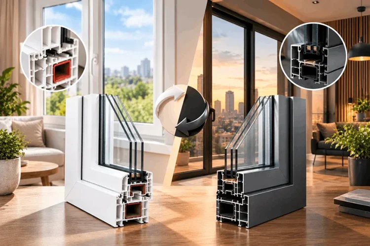 UPVC یا آلومینیوم؟ مقایسه کامل برای انتخاب بهترین در و پنجره